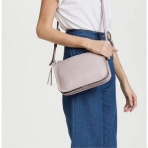 Madewell The Simple Leather Crossbody in Lavender Adjustable Strap Travel Work